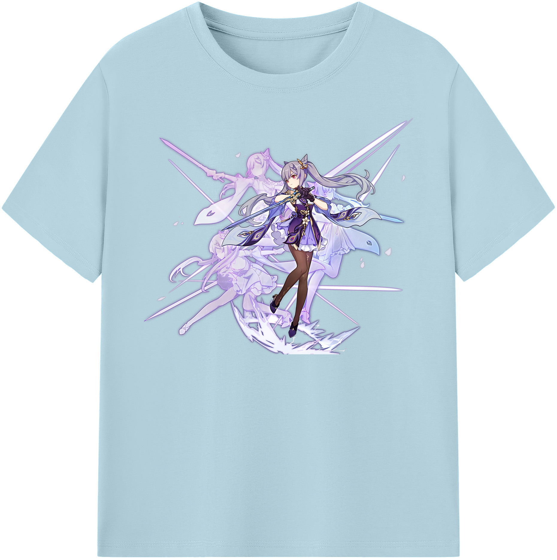げんし神 刻晴 こくせい genshin Kokusei 綿100％半袖Tシャツ（フロントプリント）